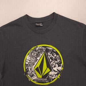 Volcom Crew Neck Short Sleeve Graphic T Shirt Mens Size Medium M Gray